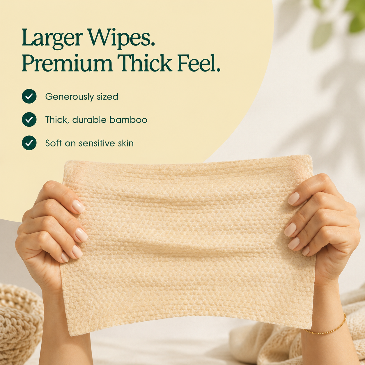 Unbleached Bamboo Baby Wipes