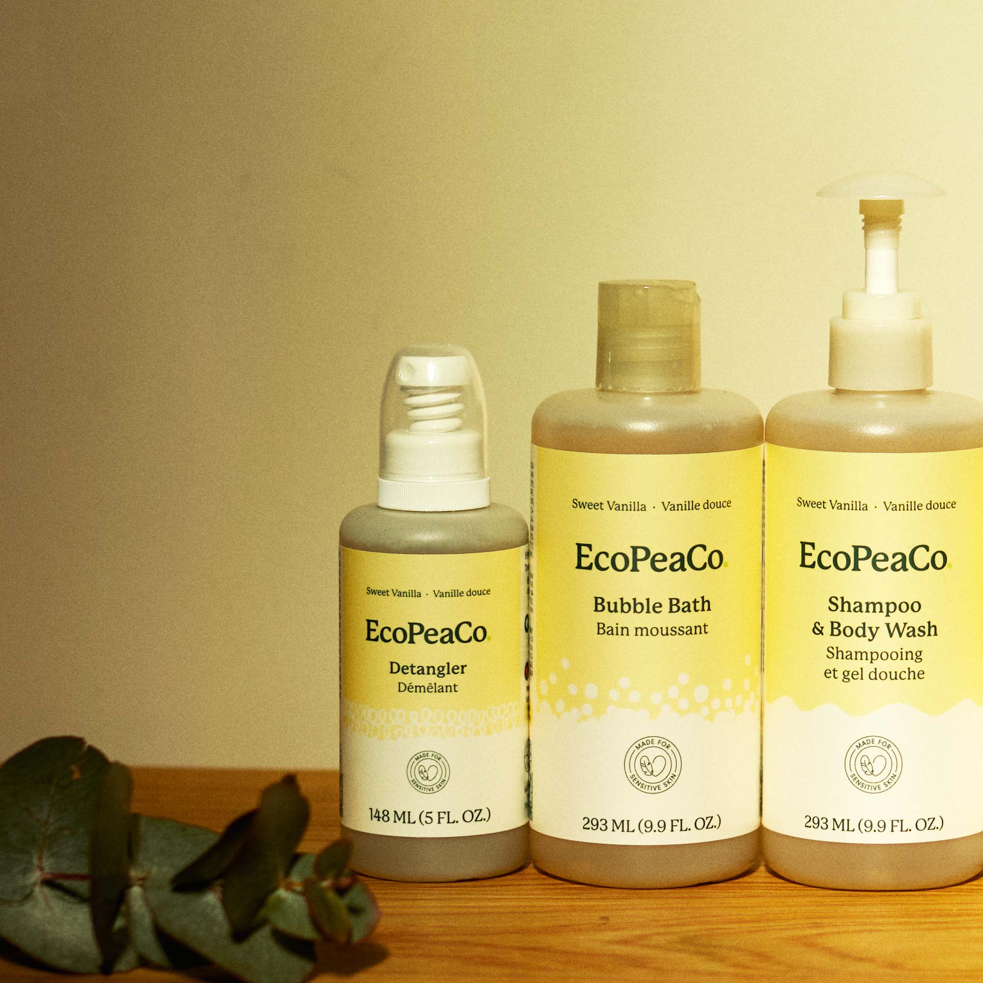 kids conditioner, bubble bath and shampoo and body wash for sensitive skin