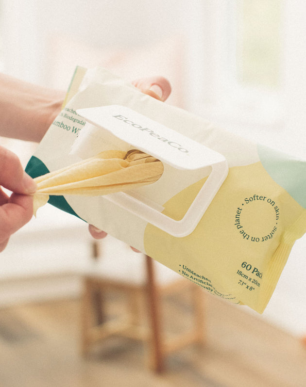Box of Unbleached Bamboo Baby Wipes