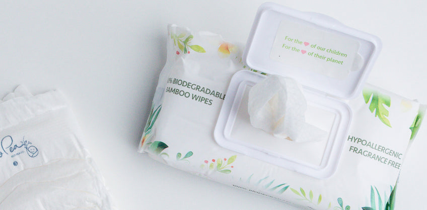 Bamboo biodegradable baby wipes