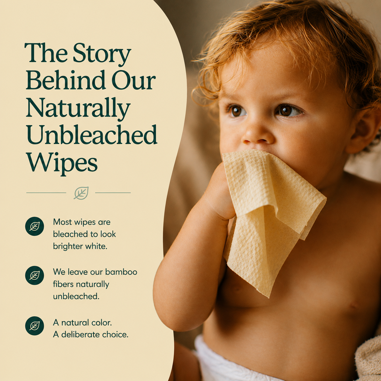 Unbleached Bamboo Baby Wipes