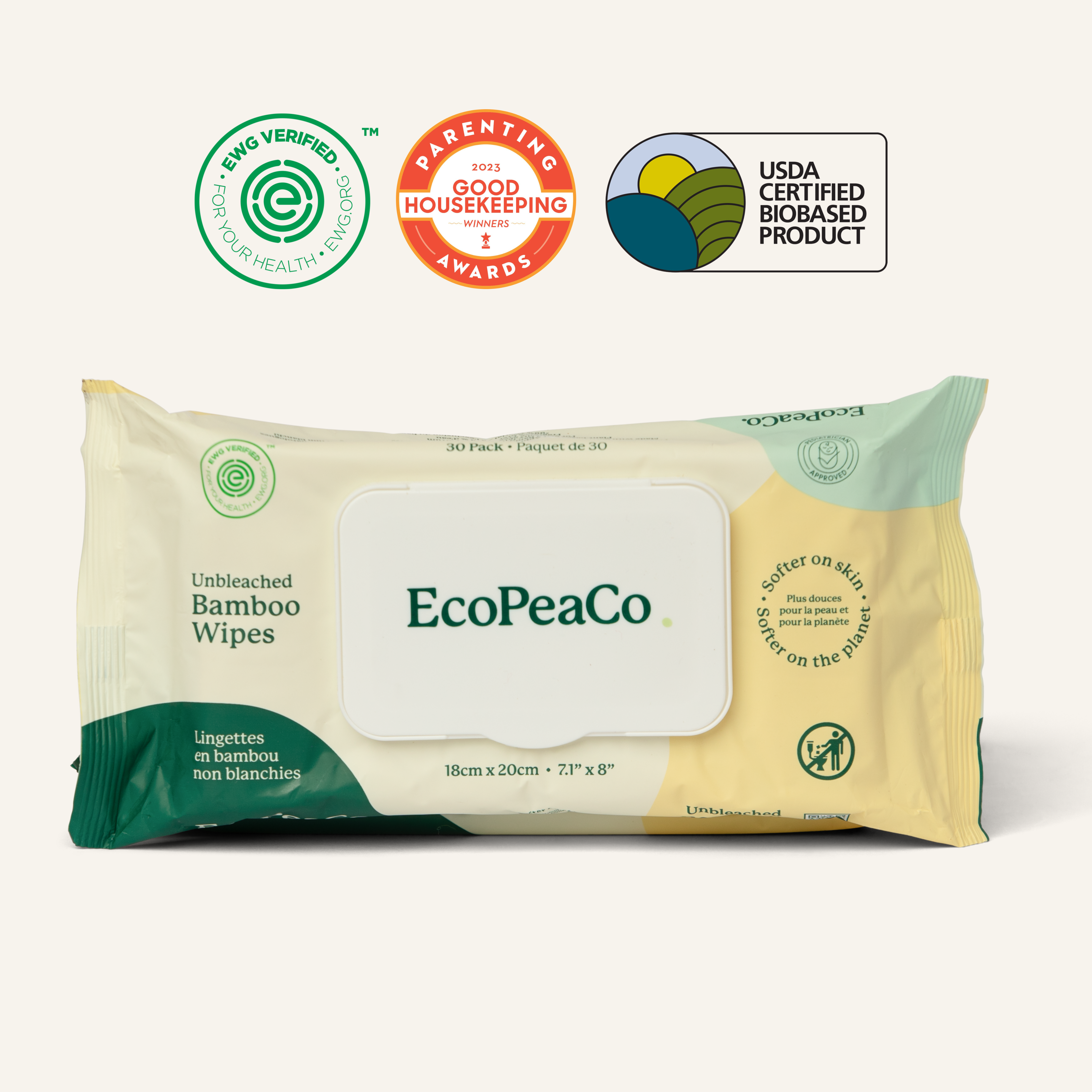 Unbleached Bamboo Baby Wipes