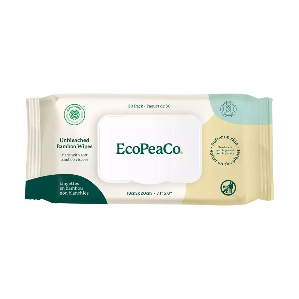 Unbleached Bamboo Baby Travel Wipes (12 Travel Packs)